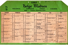Julsøvej 28. Købmandens kalender.