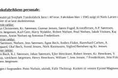 Træskofabrikken. Personale-navne